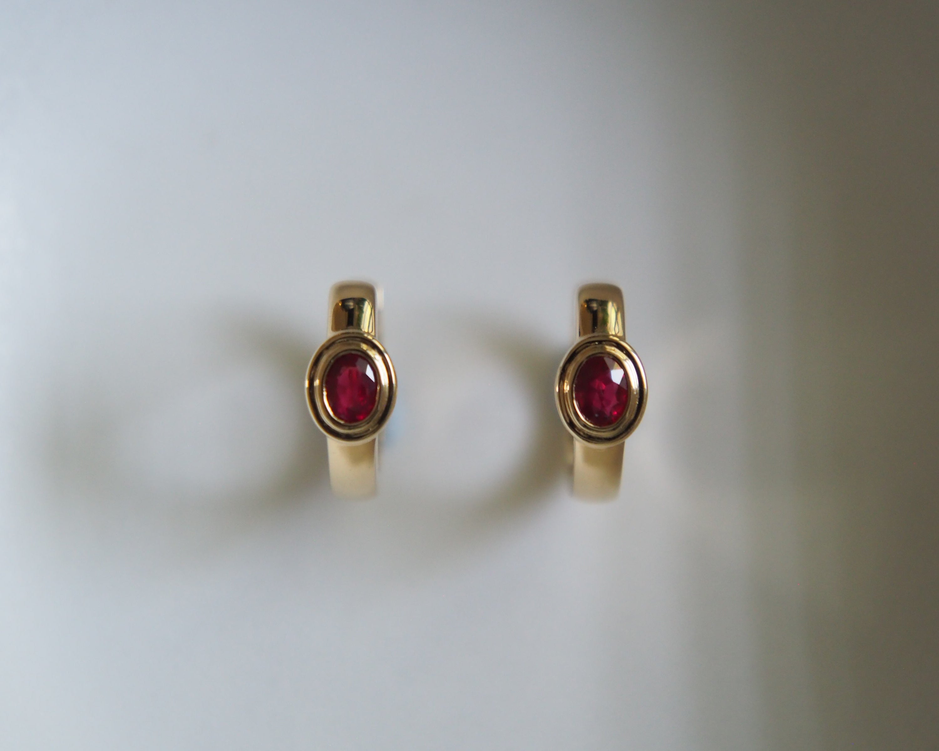 Carter Natural Ruby Hoops