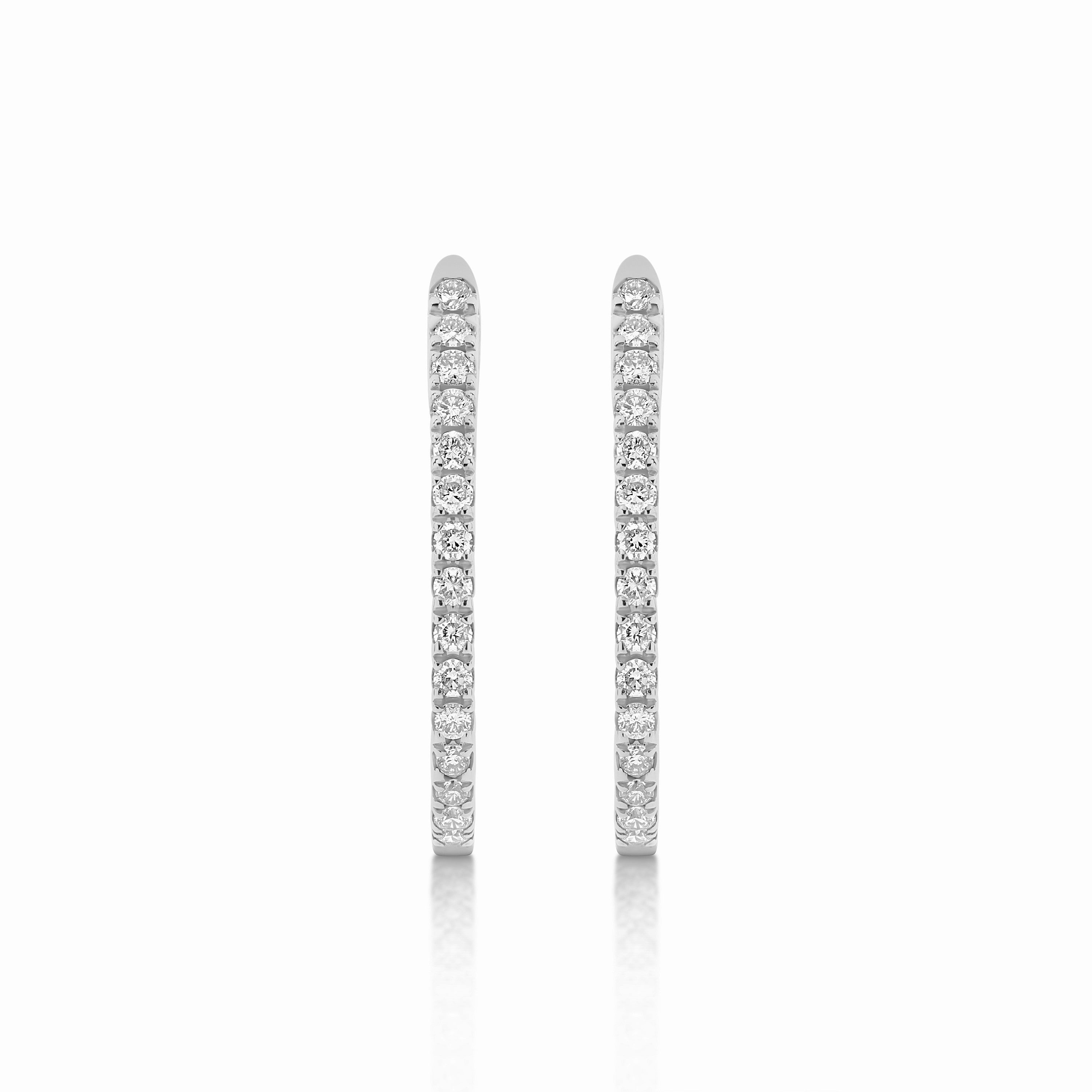 Harp Diamond Hoops