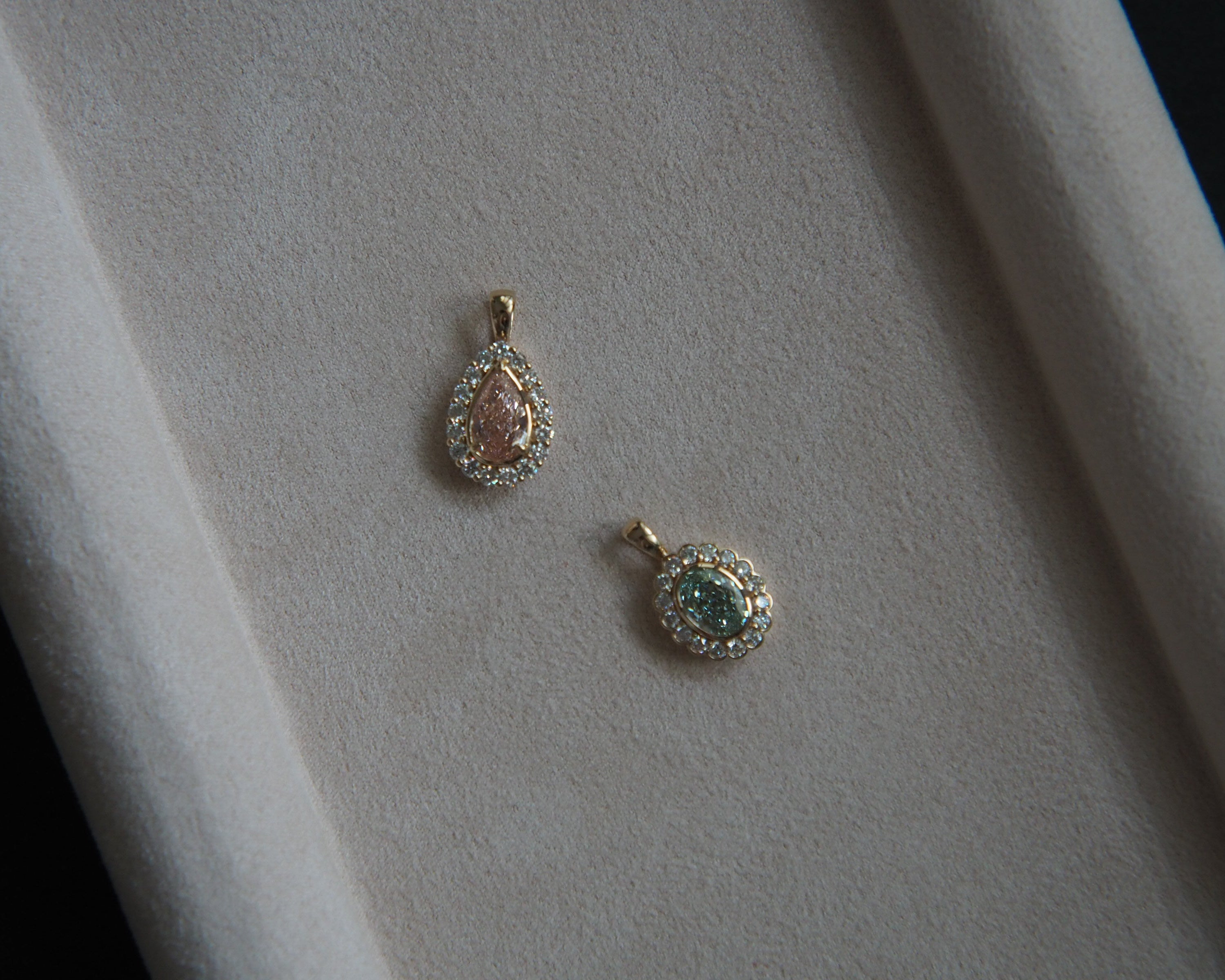 Maya Pear Lab Grown Pink Diamond Pendant