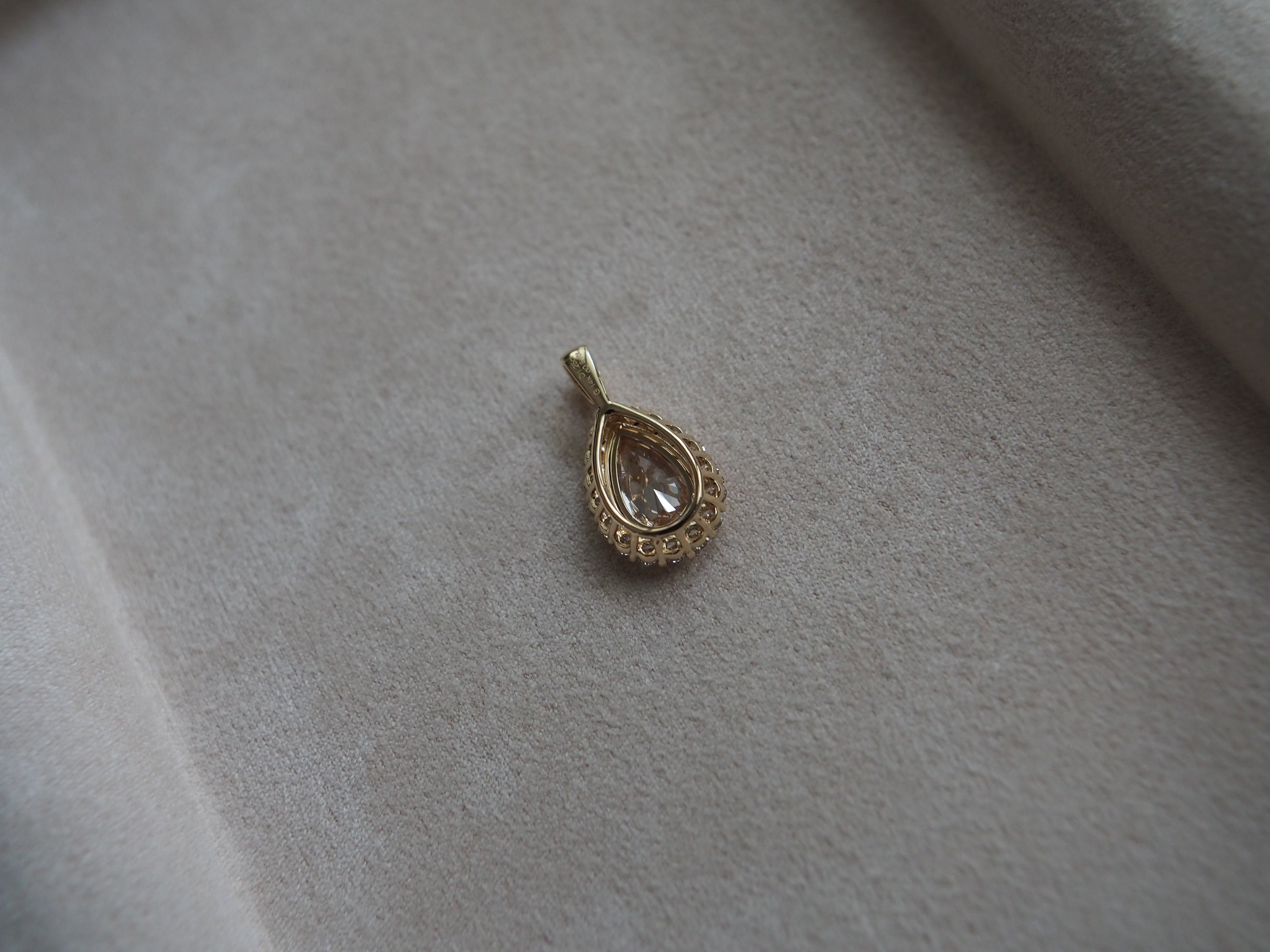 Maya Pear Lab Grown Pink Diamond Pendant